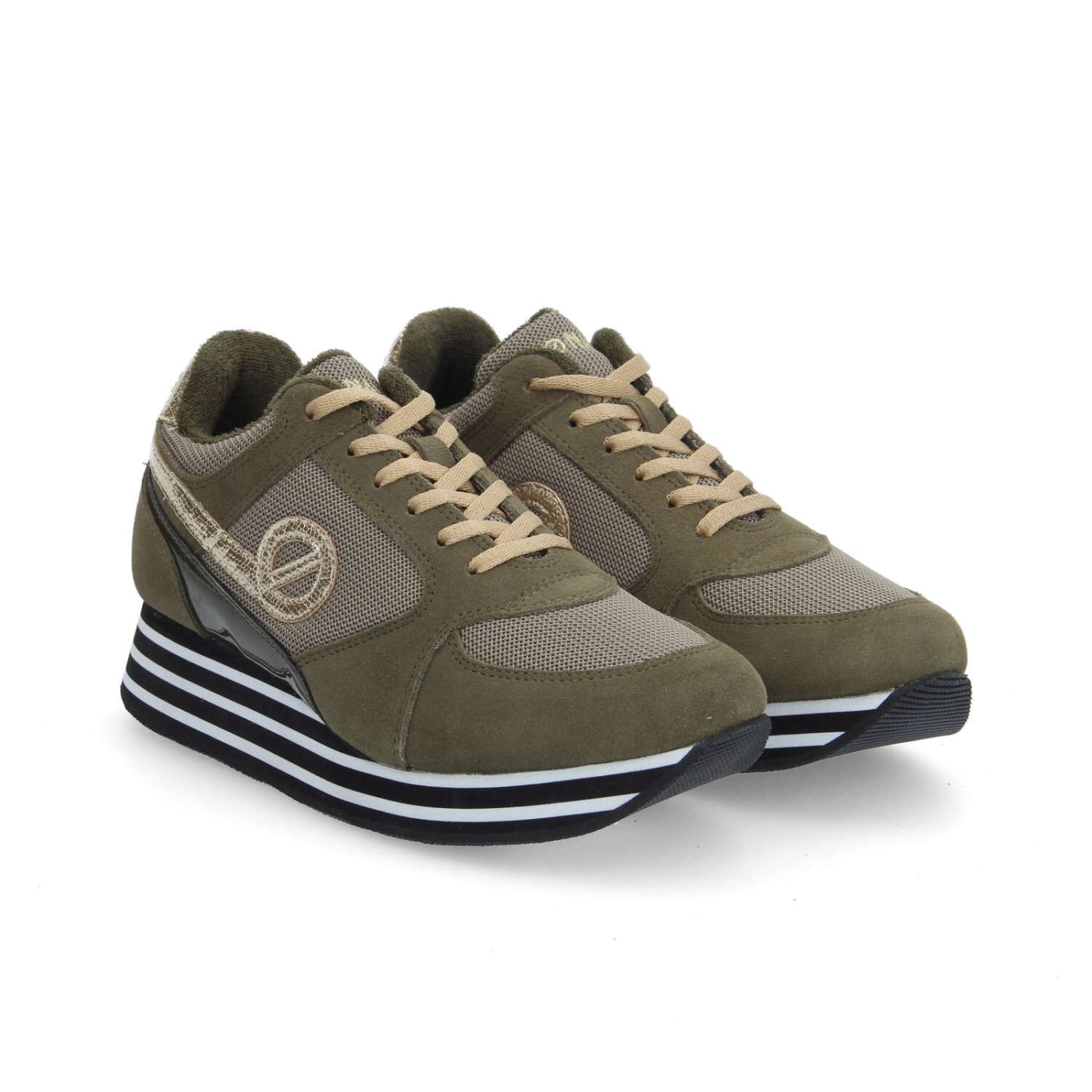 PARKO JOGGER W - KNIT/SUEDE/MARS - KAKI/OR
